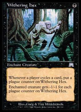 Magic the Gathering: Onslaught (Base Set) card 181 Withering Hex
