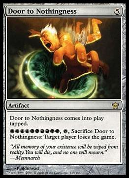 Magic the Gathering: Fifth Dawn (Base Set) card 115 Door to Nothingness