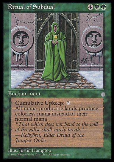 Magic the Gathering: Ice Age (Base Set) card 261 Ritual of Subdual