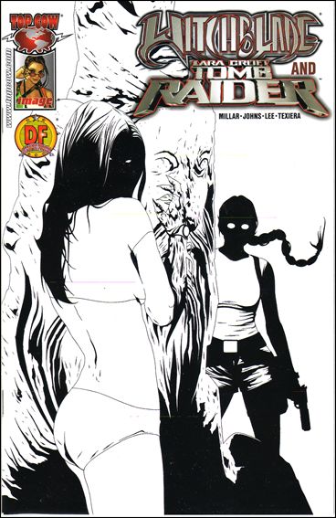Witchblade and Tomb Raider issue 1-B Black & White Cover