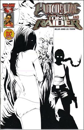 Witchblade and Tomb Raider issue 1-B Black & White Cover