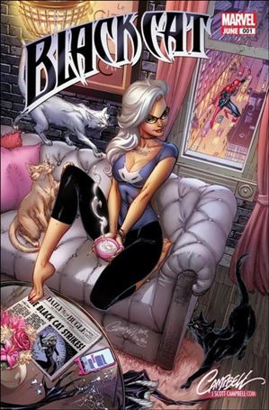 Black Cat (2019) issue 1-TE J. Scott Campbell Store Loft Cover 1/2500