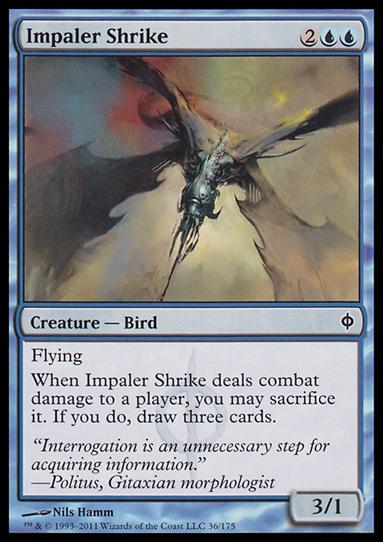 Magic the Gathering: New Phyrexia card 36 Impaler Shrike