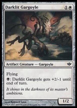 Magic the Gathering: Conflux (Base Set) card 7-B Darklit Gargoyle (Foil)