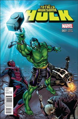 Totally Awesome Hulk issue 7-B Mike Perkins Civil War Reenactment Cover