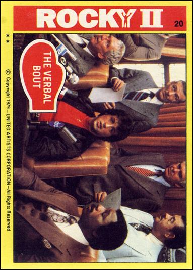 Rocky II (Base Set) card 20 The Verbal Bout