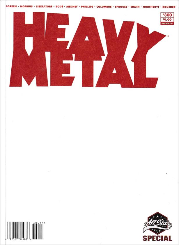 Heavy Metal issue 300-D Blank Cover