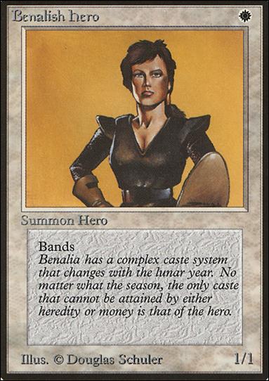 Magic the Gathering: Limited Edition Beta (Base Set) card 4 Benalish Hero