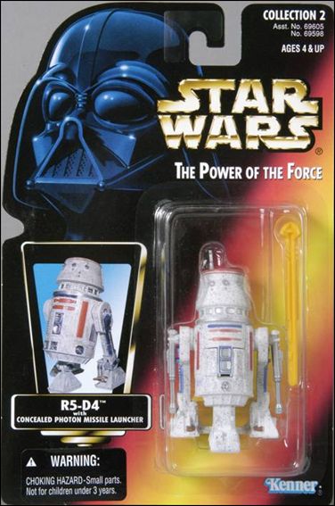 Star Wars: The Power of the Force 2 3 3/4" Basic Action Figures figure 25 R5-D4 (Warning Sticker, Straight Latch)