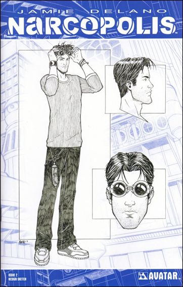 Jamie Delano's Narcopolis issue 2-C Design Sketch Cover
