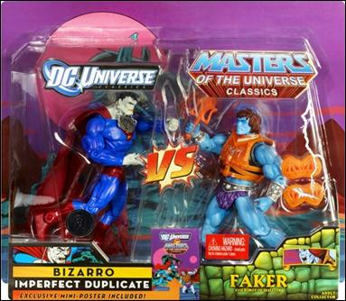 DC Universe Classics vs Masters of the Universe Classics  figure 5 2011 SDCC Bizarro vs Faker 2-Pack