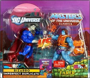 DC Universe Classics vs Masters of the Universe Classics  figure 5 2011 SDCC Bizarro vs Faker 2-Pack