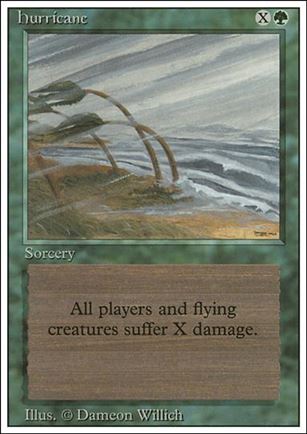 Magic the Gathering: Revised (Base Set) card 202 Hurricane