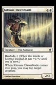 Magic the Gathering: Saviors of Kamigawa (Base Set) card 16 Kitsune Dawnblade