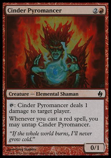 Magic the Gathering: Premium Deck Series: Fire & Lightning (Base Set) card 9 Cinder Pyromancer