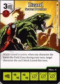 Marvel Dice Masters Amazing Spider-Man card 96 Lizard: Sewer Dweller