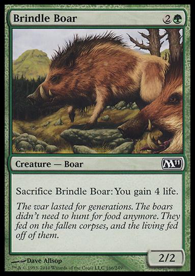 Magic the Gathering: 2011 Core Set (Base Set) card 166 Brindle Boar