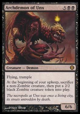 Magic the Gathering: Shards of Alara (Base Set) card 64 Archdemon of Unx