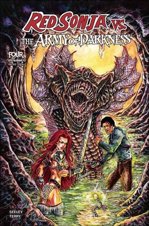 Red Sonja vs. the Army of Darkness issue 4-D Nikkol Jelenic Cover