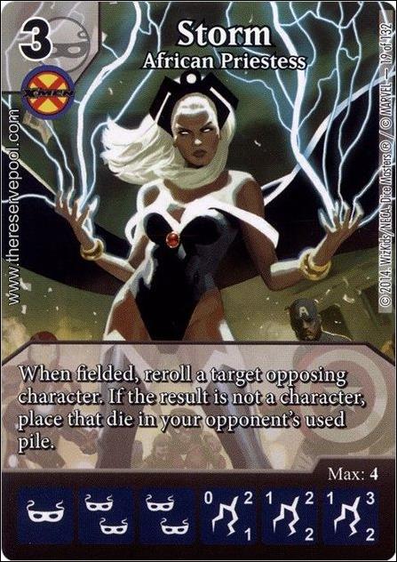 Marvel Dice Masters Avengers vs. X-Men  card 19-B Storm: African Priestess (Alternate)