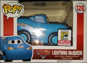 POP! Disney figure 128-B Lightning McQueen (Dinoco) SDCC 2015 1/1008