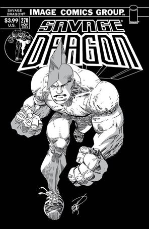 Savage Dragon (1993) issue 270-B Erik Larsen Retro 1970s Trade Dress Cover