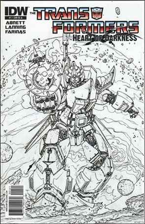 Transformers: Heart of Darkness issue 1-C Ulises Farinas B&W 1:10 Cover
