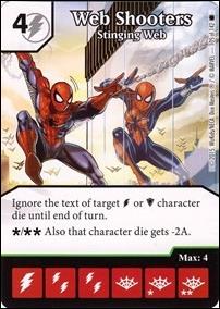 Marvel Dice Masters Amazing Spider-Man card 105 Web Shooters: Stinging Web