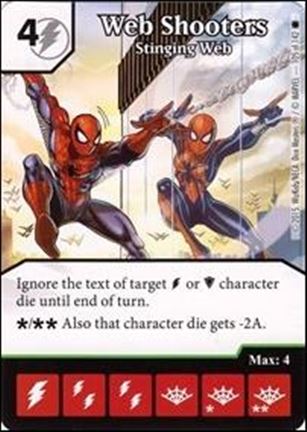 Marvel Dice Masters Amazing Spider-Man card 105 Web Shooters: Stinging Web