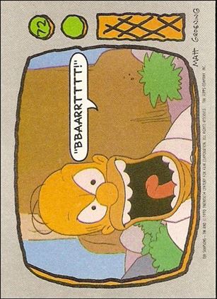 Simpsons: Series 1 (Base Set) card 72 BBAARRTTTT!