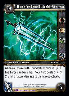 World of Warcraft: Through the Dark Portal (Base Set) card 283 Thunderfury, Blessed Blade of the Windseeker