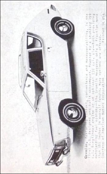 Sports Cars (1970) (Base Set) card 4 American Motors Gremlin