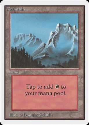 Magic the Gathering: Unlimited (Base Set) card 291 Mountain