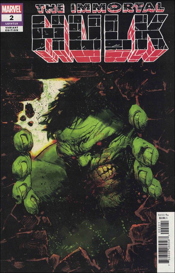 Immortal Hulk issue 2-B Gerardo Zaffino 1:25 Cover