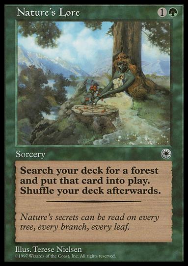 Magic the Gathering: Portal (Base Set) card 178 Nature's Lore