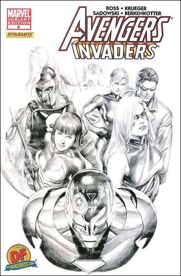 Avengers/Invaders issue 8-C Dynamic Forces Alex Ross Sketch Cover 1/699
