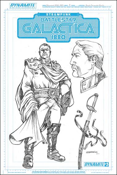 Steampunk Battlestar Galactica: 1880 issue 3-B Sergio Fernandez Davila 1:10 Adama Cover