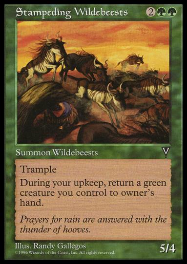 Magic the Gathering: Visions (Base Set) card 121 Stampeding Wildebeests