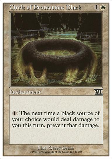 Magic the Gathering: 6th Edition (Base Set) card 8 Circle of Protection: Black