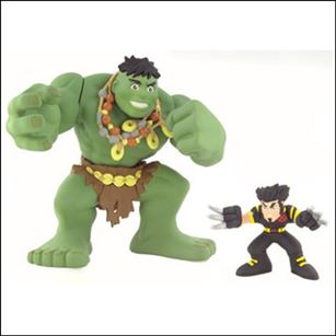 Marvel Super Hero Squad (Mega-Packs) figure 7 Ultimate Hulk and Ultimate Wolverine