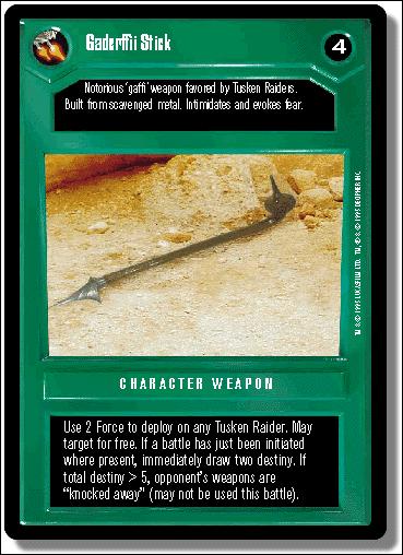 Star Wars: Premiere Limited (Base Set) card 156 Gaderffii Stick