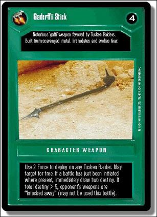 Star Wars: Premiere Limited (Base Set) card 156 Gaderffii Stick
