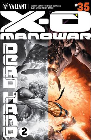 X-O Manowar (2012)  issue 35 Lewis LaRosa Overlay Cover