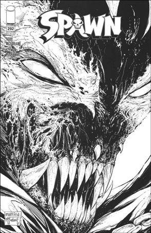 Spawn issue 292-B Francesco Mattina Black and White Cover