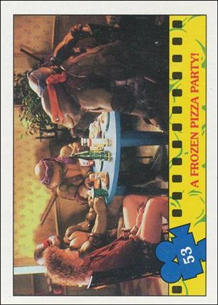 Teenage Mutant Ninja Turtles Movie (Base Set) card 53 A Frozen Pizza Party!