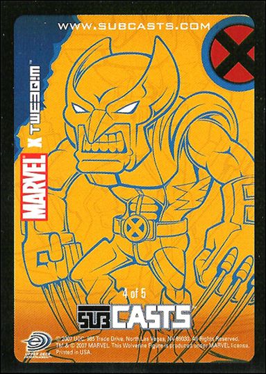 2007 Marvel Masterpieces (Subcasts Gamepiece Subset) card 4 Wolverine