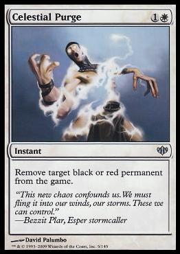 Magic the Gathering: Conflux (Base Set) card 5-B Celestial Purge (Foil)