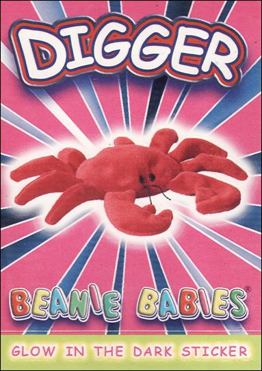 Beanie Babies Series 4 (Glow in the Dark Sticker Subset) card nn9 Digger