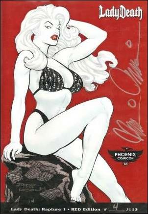 Lady Death: The Rapture issue 1-DE Red Edition Phoenix Comicon Cover 1/113