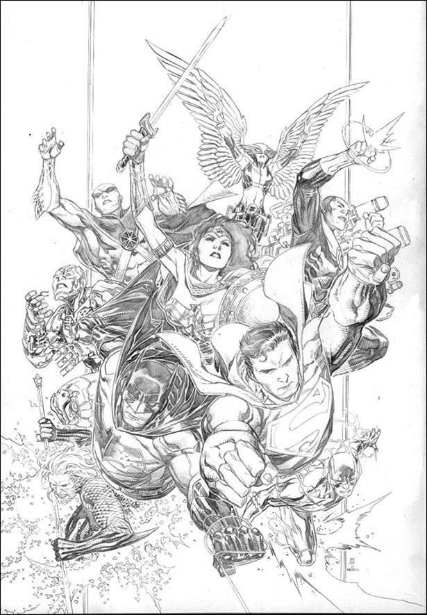 Justice League (2018) issue 1-G Jim Cheung 1:250 Virgin Sketch Cover